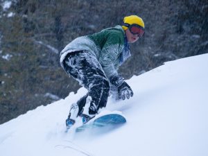 Rene, snowboarding