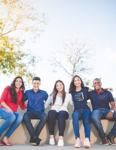 Group of young people looking healthy