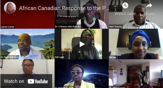An African Canadian Response to the Pandemic and International Uprisings screen capture